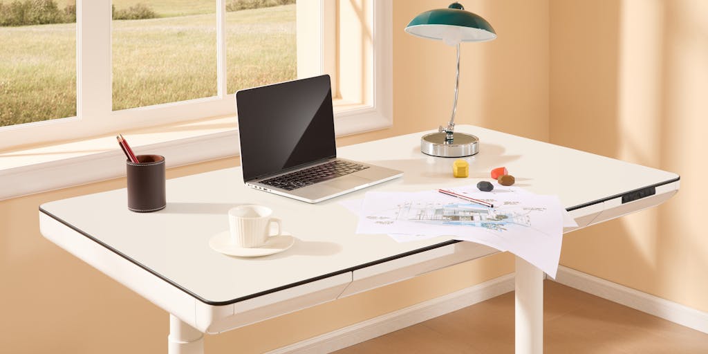 A close-up shot of a person’s hands typing on a laptop with the ZoomInfo dashboard visible on the screen. The background is blurred to emphasize the screen, and there are sticky notes and a coffee cup nearby, creating a relatable and productive work atmosphere.