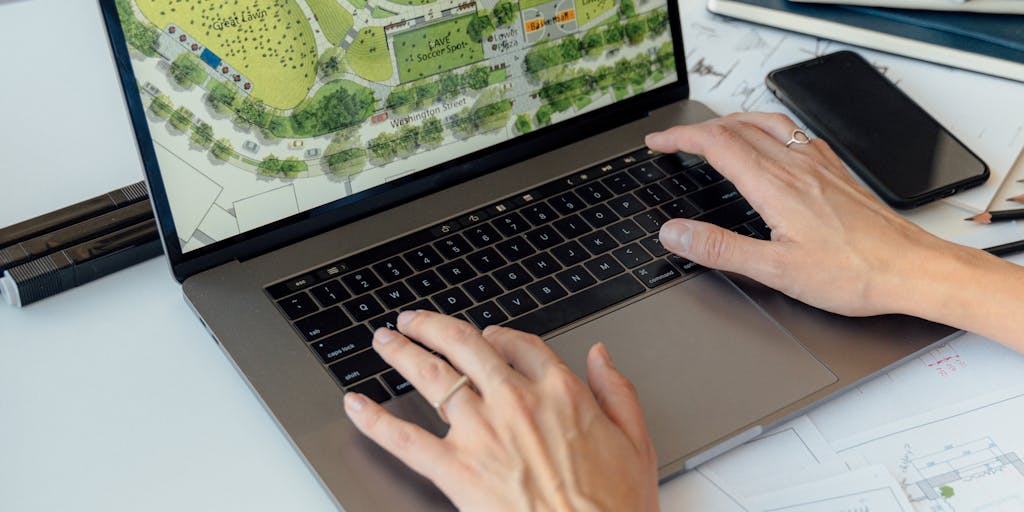 A creative representation of a digital map with pins marking various companies and industries. Each pin has a small icon representing different business sectors, illustrating how ZoomInfo helps users navigate the business landscape effectively.
