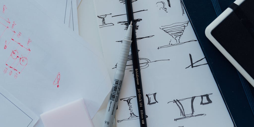 An overhead view of a desk cluttered with sales materials, including brochures, a smartphone showing the Sales Navigator app, and a notepad with handwritten notes. A coffee cup sits beside the materials, creating a cozy yet professional atmosphere.