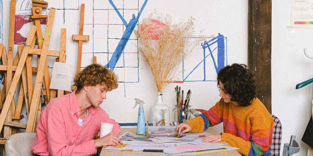 A creative split image showing two scenarios: one side depicts a single person working alone at a desk with a high price tag, while the other side shows a bustling team collaborating at a large table with a lower price tag. This visual contrast highlights the benefits of outreach pricing per seat.